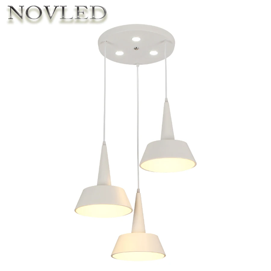 

Simple Modern Art Fashion Wrought Iron Swan LED Chandeliers Three Round Dining Creative Personality Restaurant Bar Lighting