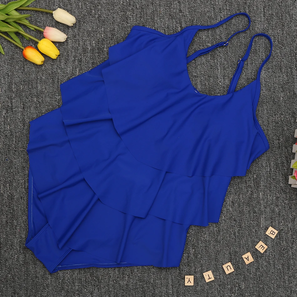Online Rüsche Einteilige Badeanzug Reife Frauen Abdeckung Bauch Bademode Abnehmen Vintage Retro Bodysuit Badeanzüge Monokini Plus Größe 3XL