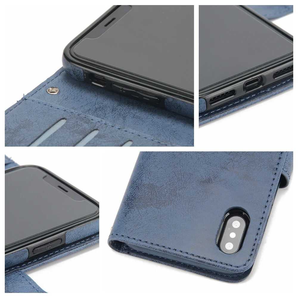 Note9 غطاء ل غالاكسي S7 S8 S9 Note8 حالة الرجعية محفظة جلدية 2in1 انفصال فليب حالة ل غالاكسي S6 S7 حافة s8 s9 plus قذيفة