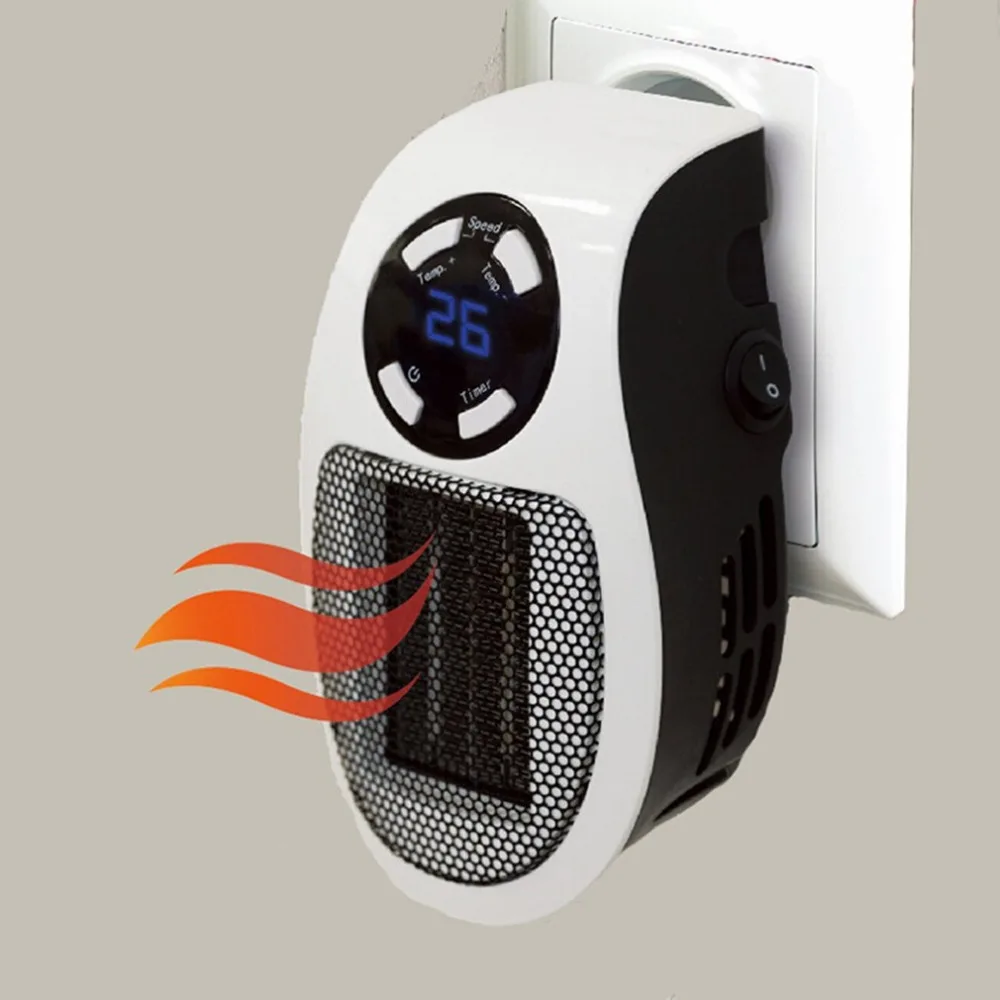 400W Remote Control Mini Handy Wall Heater Electric Air Heater Powerful