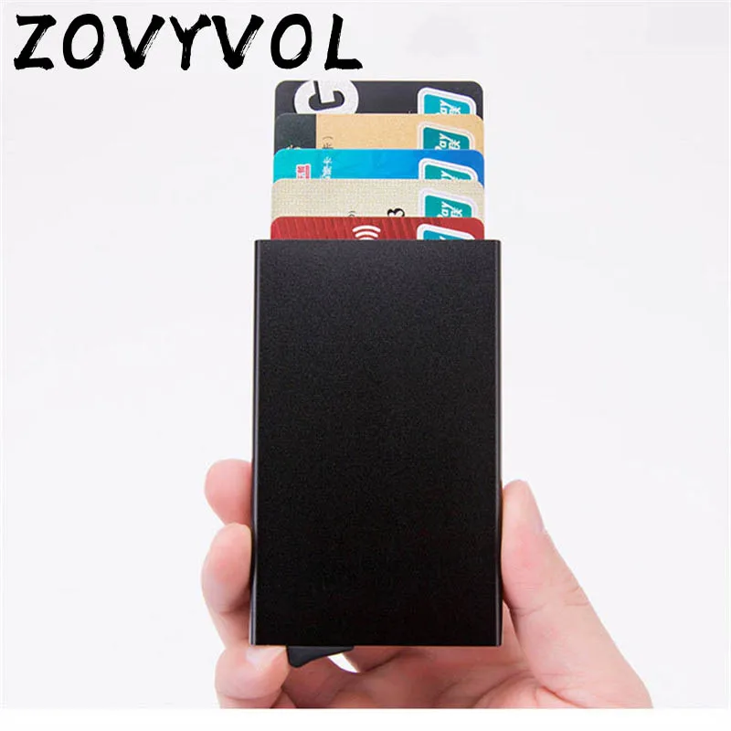 

ZOVYVOL Rfid Blocking Automatical Aluminium Thin Men Wallets Male Mini Slim Wallet Card ID Holders Wallet Small Purses