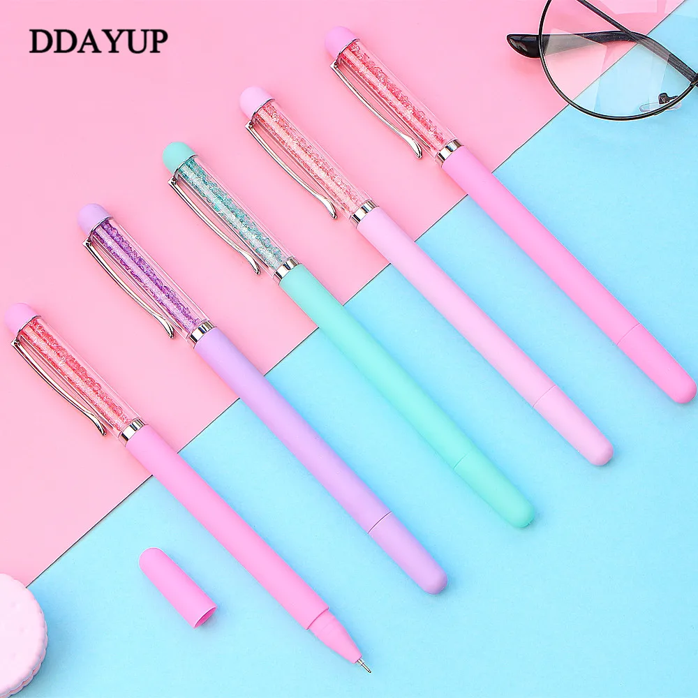

1PC Creative Candy Color Gel Pens Cute Crystal Pens Kawaii Neutral Pens For Girls Gifts School Office Supplies Korean Stationery