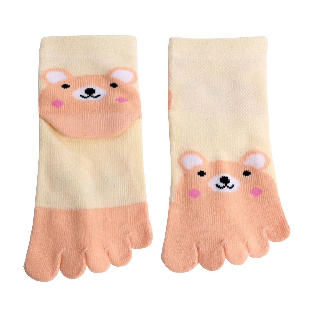 1 Pair Baby Five Toes Socks Cotton Girl Children Kids Hosiery