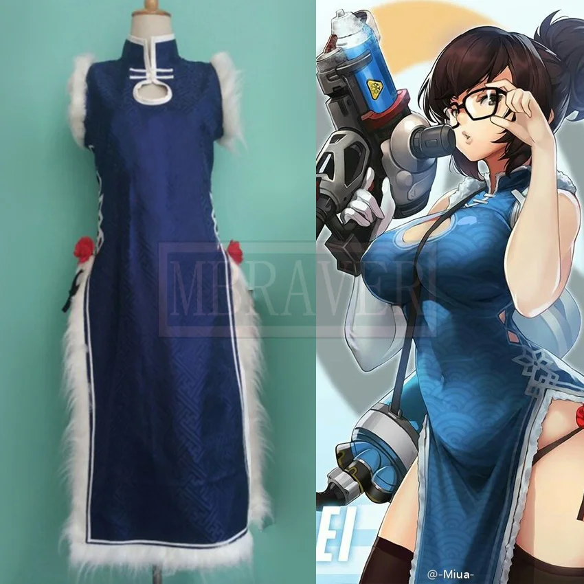 

OW Mei Cheongsam Cosplay Costume Custom Made Unifroms Custom Made