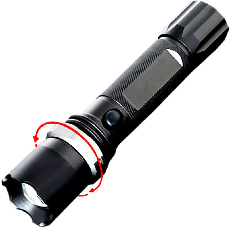 

LED Outdoor Camping Flashlight Q5 Lght 2000lm Zoomable Rechargeable torch 18650 Battery Light