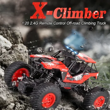 

1:20 2.4G 8km/h RC Off-road Vehicle RC Climbing Car Remote Control Toy for Children - Red
