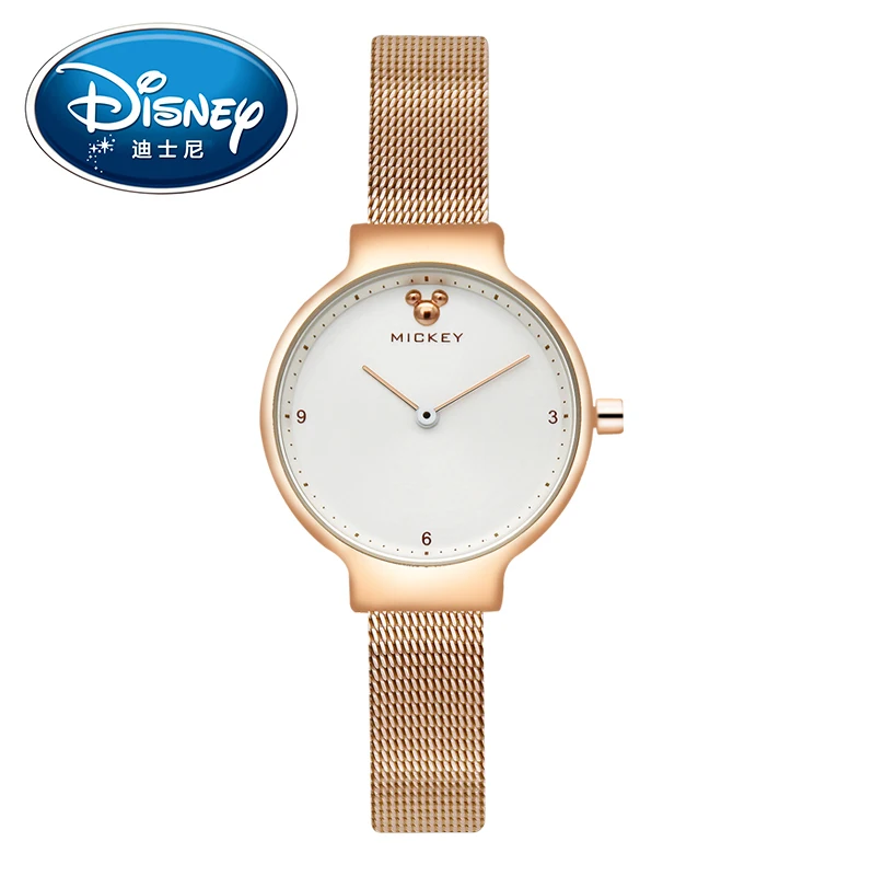 

Disney Women Lady Watches Clock Brand Quartz Stainless Steel Children Fashion Luxury Wristwatches Girls Boys Mickey Mouse Gift