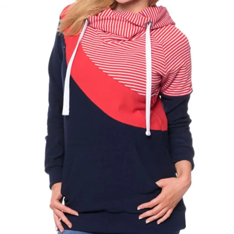 Ropa de maternidad a la moda multifunción madre lactancia sudaderas con capucha camiseta costura lactancia embarazo ropa de mujer