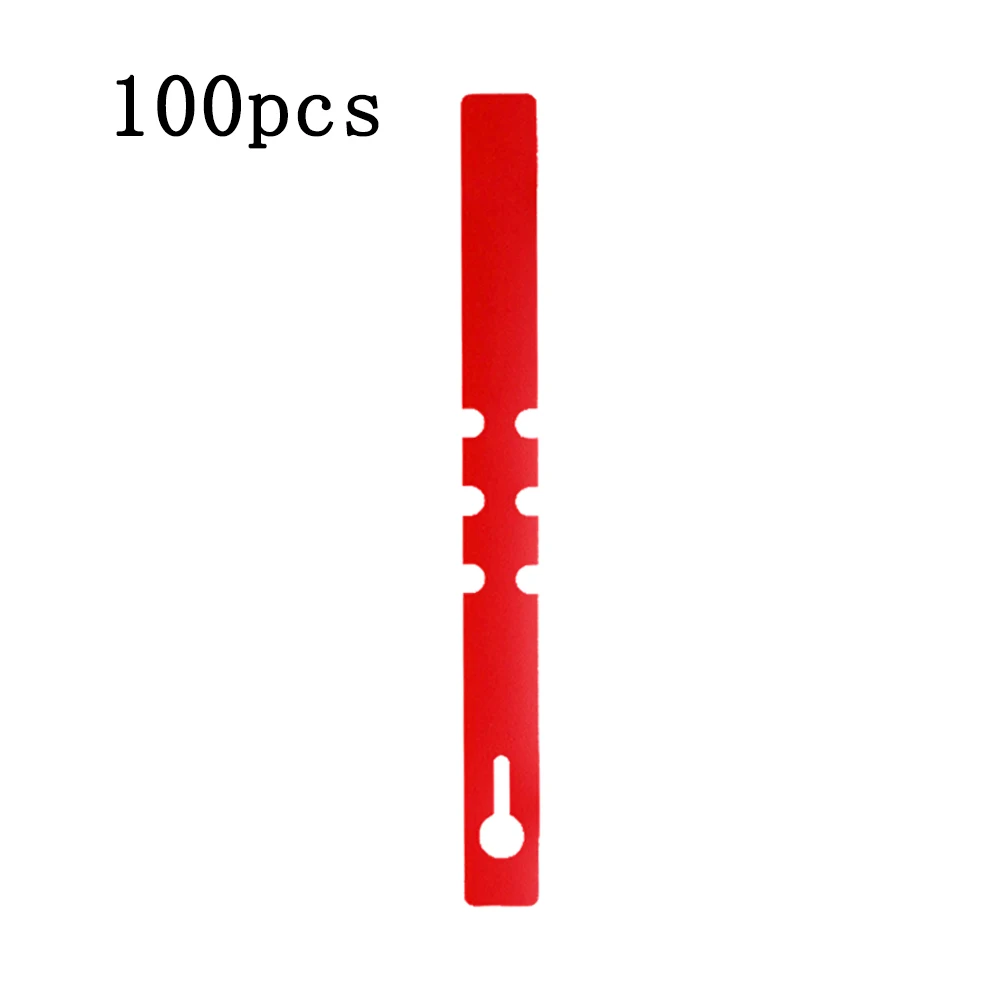 100 шт./компл. Горячие водонепроницаемые пластиковые подвесные бирки для растений Садоводство маркер для растений приспособления для маркировки Быстрая отправка оптом - Цвет: Красный
