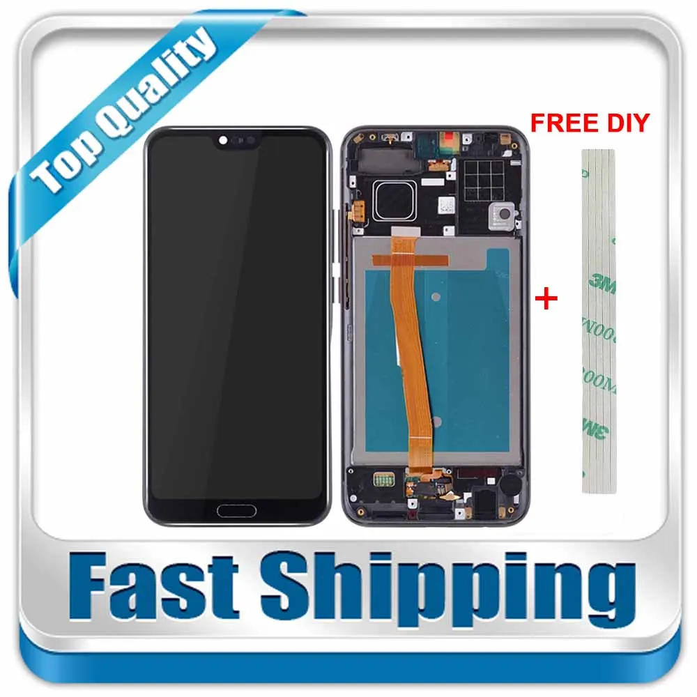

New For Huawei Honor 10 COL-L29 2160*1080 LCD Display+Touch Screen + Frame Assembly with Fingerprint 5.8-inch Black