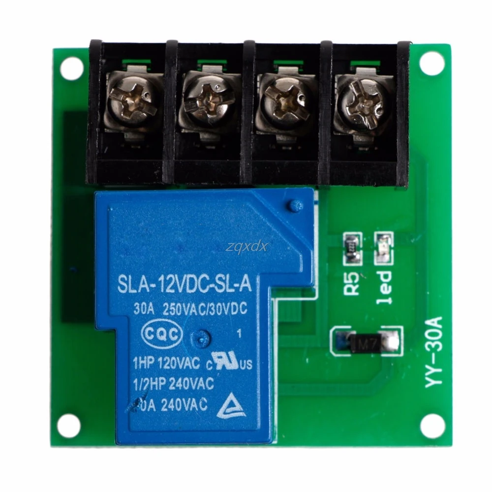 12V 1 Channel Power Relay Control Board Module 30A Single Switch Integrated Circuits July