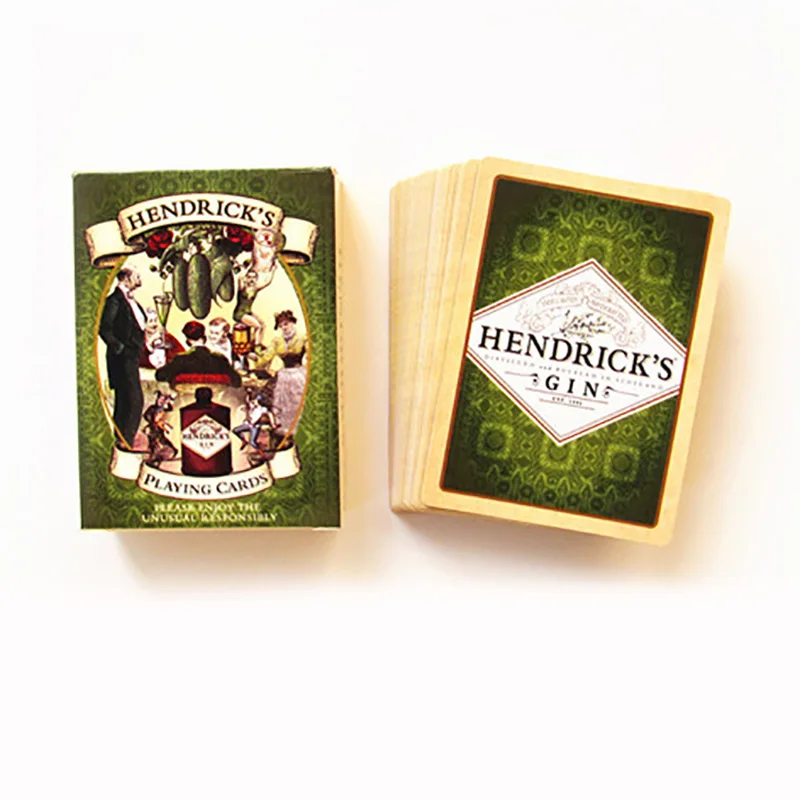 1 قطع HENDRICK'S الجن بوكر بطاقة الكلاسيكية اللعب بطاقات بطاقات ورقية ذات لون أسود من المركز الترفيه الشرب لعبة