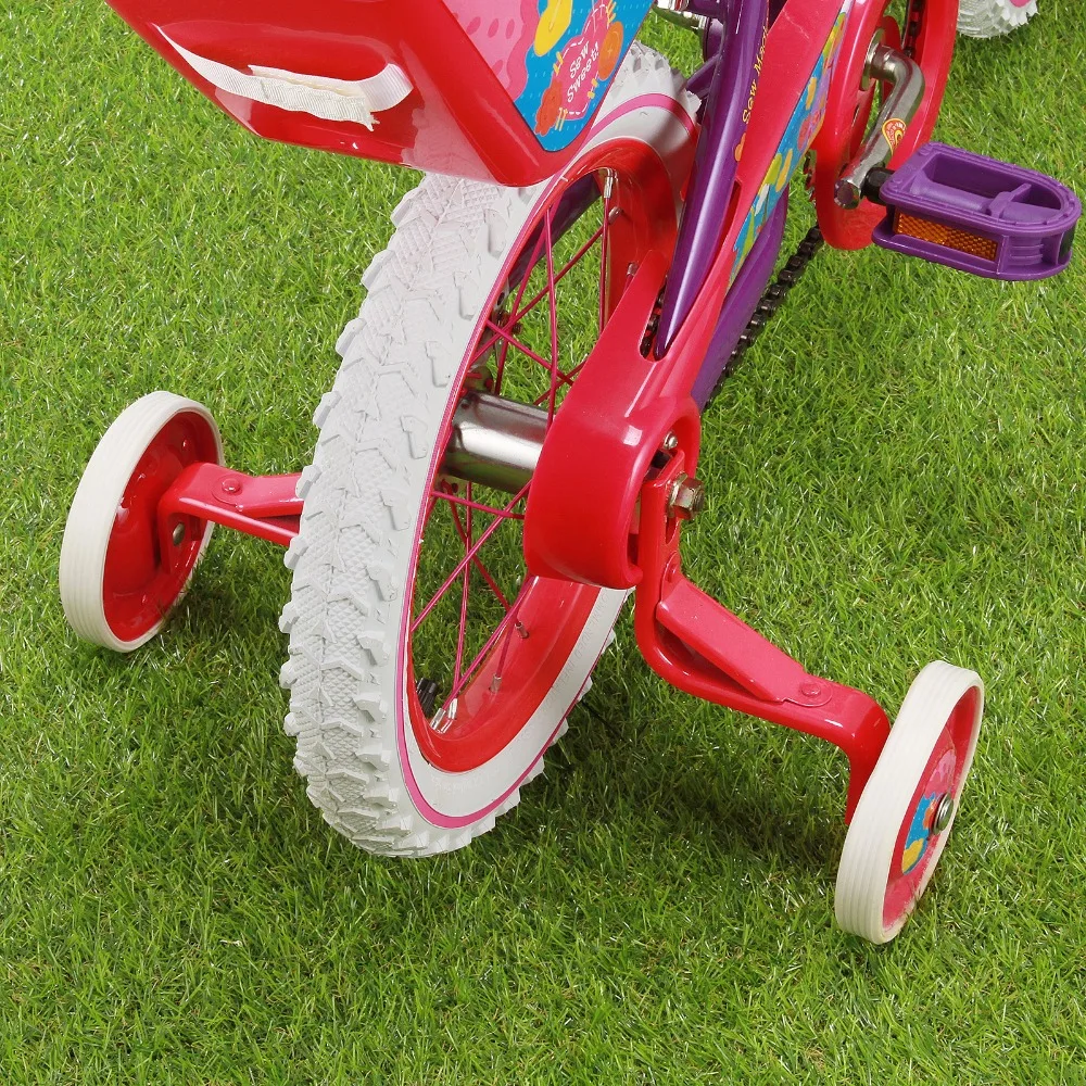 Bike 14'' Super Little girl pattern&Dots Kid Bicycle for Girl,Purple&Pink kids cycling bike student bicycle+bag