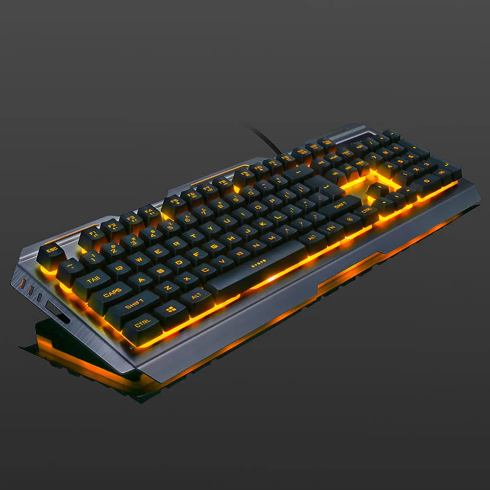 Новинка проводная игровая клавиатура мышь с подсветкой 4000DPI прочная USB