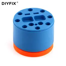 DIYFIX 360 вращающийся магнитный ящик для хранения инструментов для отвертки, пинцет, щетка, органайзер, Настольный стеллаж для хранения, ремонт телефона