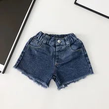Новые детские шорты, джинсы, популярные дизайнерские летние хлопковые детские шорты для подростков, детские джинсовые шорты для девочек, одежда для малышей, штаны для девочек, От 1 до 7 лет