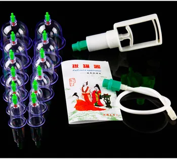 

12 cans vacuum cupping device thickening non-glass KangLing acupuncture body massage cups