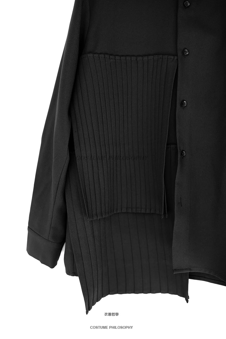 S-6XL! Мужская одежда больших размеров дизайн Мужская плиссированная рубашка diablo серия подиумная Мода Тренд