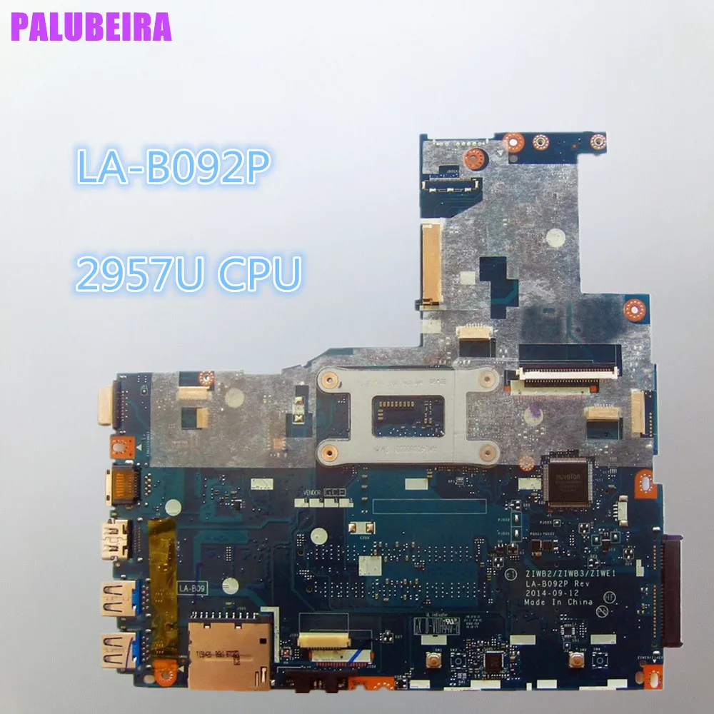 PALUBEIRA ZIWB2/ZIWB3/ZIWE1 LA-B092P материнская плата для ноутбука Lenovo B50-70 Материнская SR1DV N2957U DDR3