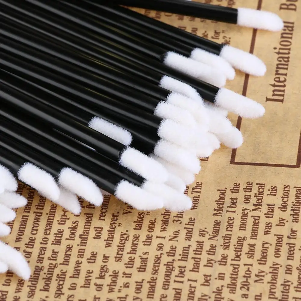 500pcs Pack Disposable Makeup Brush Lip Brush Lipstick Gloss Mascara Wands Cleaning Eyelash Cosmetic Brush Applicators 5