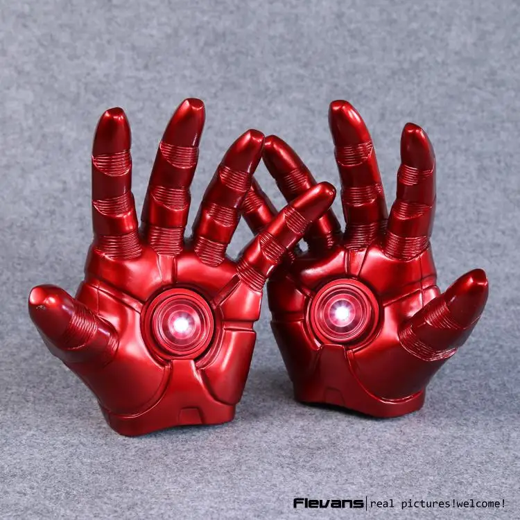 

Iron Man Gloves with LED Light PVC Action Figures Collectible Model Toy 8" 20cm 2pcs/pair