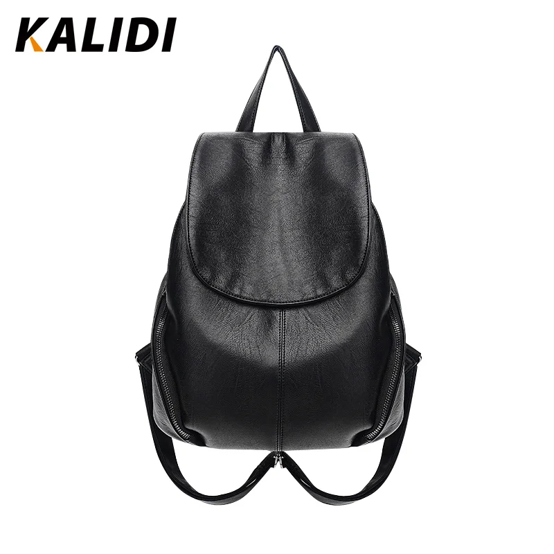 KALIDI Mini Women Backpack Gag 2017 Fashion Small Black Backpack Soft Solid Girls School ...