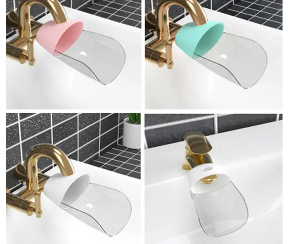 1pcs Water saver Children's guide groove baby hand washing fruit and vegetable device faucet extender wash Baby Tubs