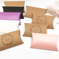 12 шт. несколько стилей красиво обернутая Подушка маленький Подарочный пакет Рождество Новый год День рождения ручной конфетные коробки