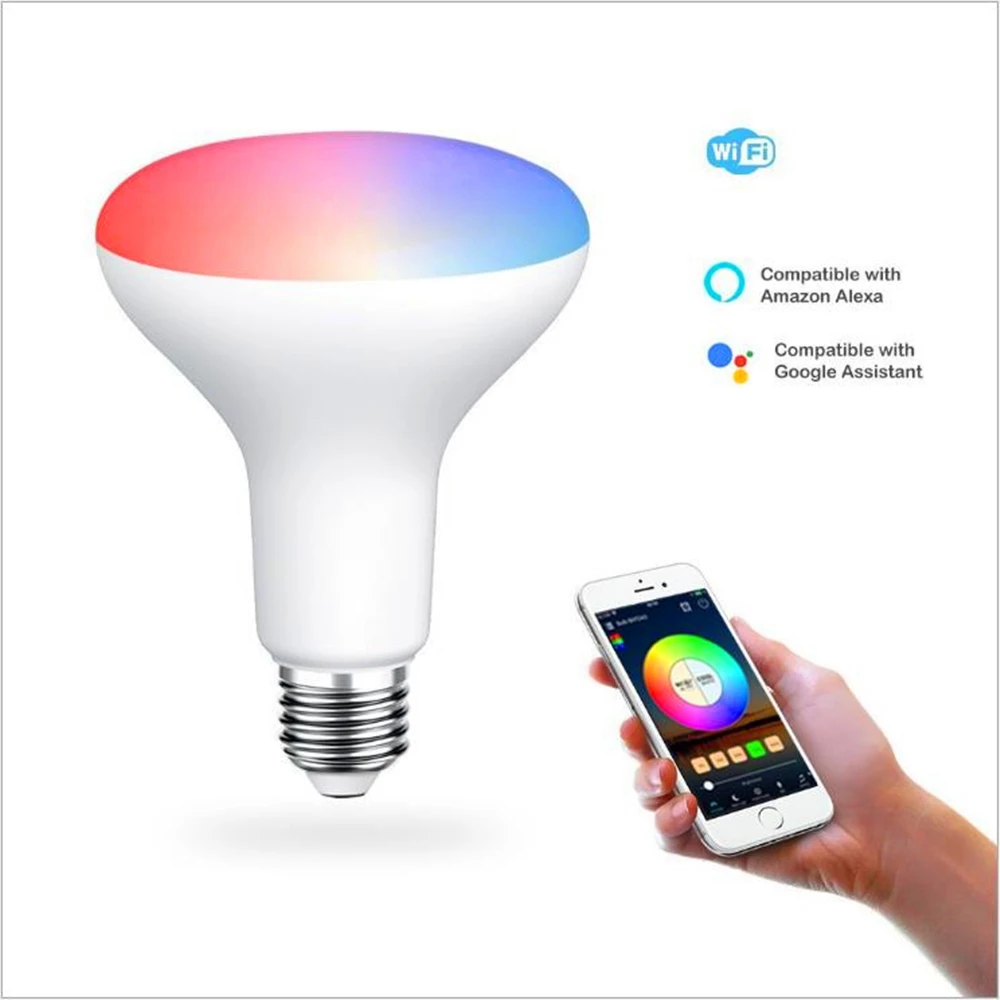 

New Smart WiFi Bulb E27 RGB support phone APP dimming Alexa Google IFTTT smart speaker voice control 9W LED decorative lights