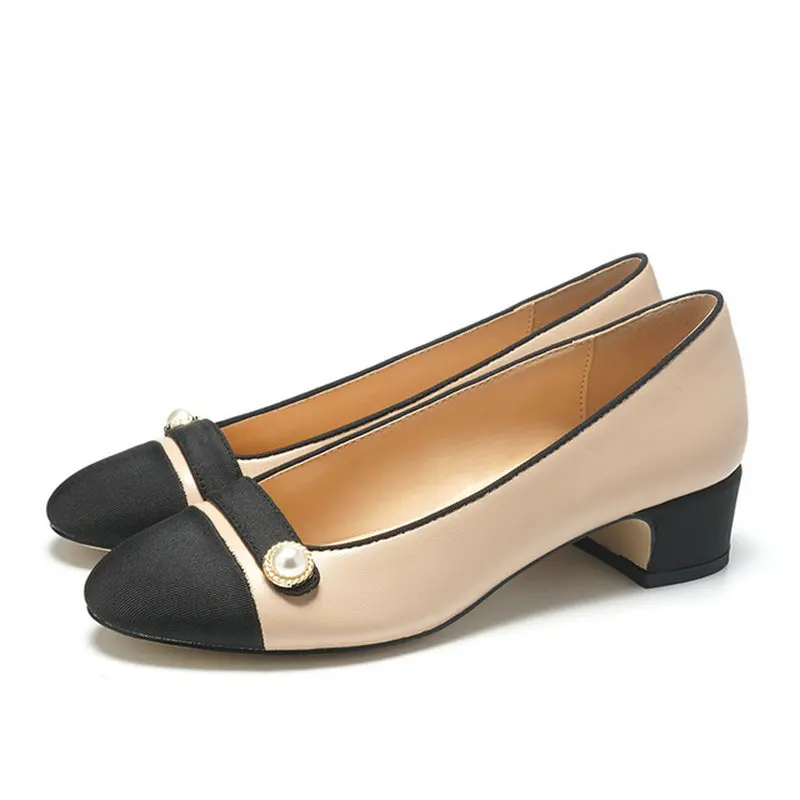 

Women's Shoes Round Toe Single Shoes 2019 Spring Autumn Fashion Flat Female Moccasins Shallow Mouth Brand Designer Black Apricot