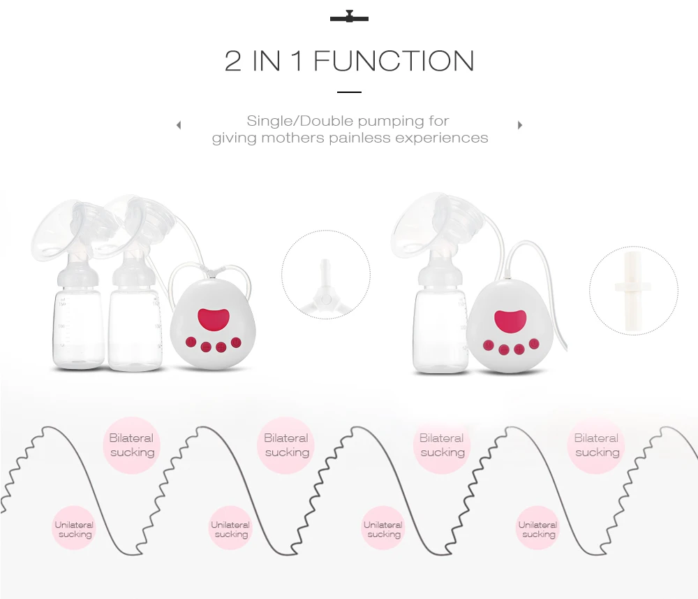 RealBubee автоматический двойной USB Электрический молокоотсос молочные насосы с молочной бутылкой холодной тепловой колодки для мам грудного вскармливания