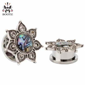 

pair selling ear plugs tunnels piercing body jewelry stainless steel ear gauges free shipping 2pcs epxander