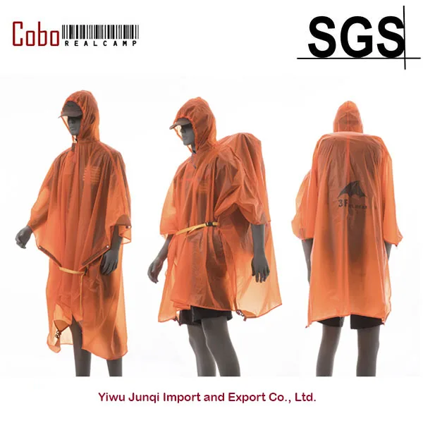 

Ultralight Mini Silnylon 15D Nylon Rain Jacket waterproof backpacking tarp Hiking Cycling Raincoat Outdoor Camping Sun Shelter