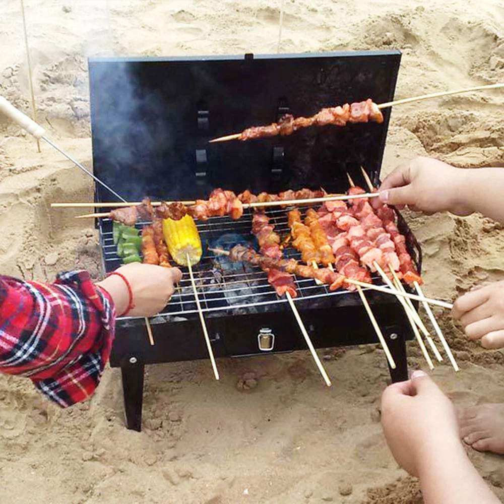 

Portable Folding Stainless Steel Charcoal BBQ Grill Frame Outdoor Picnic Camping Box Grill