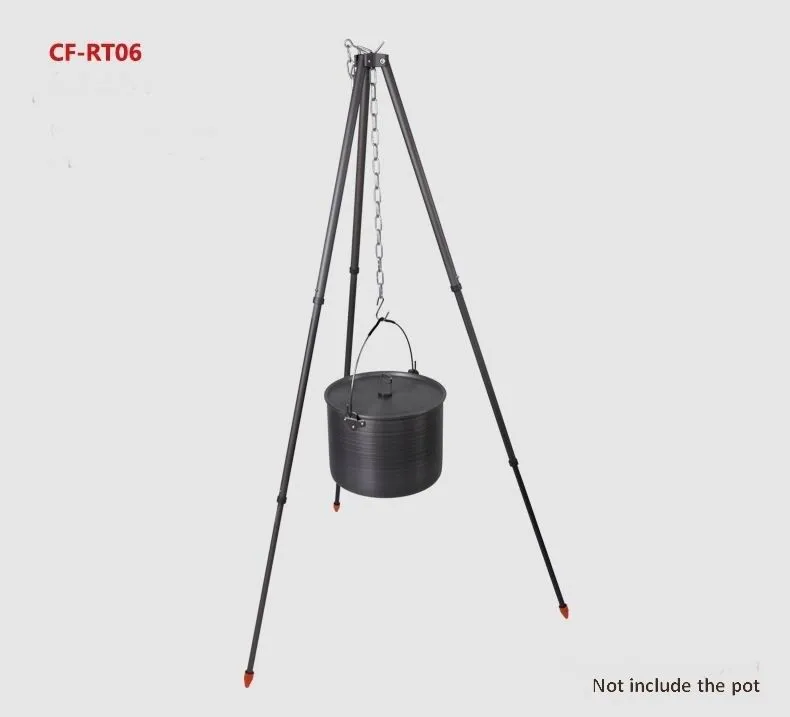 Aluminio duro y acero barbecue brandise portátil de montaje del trípode al aire libre camping picnic partido fuego suministros utilizados Barbacoas Herramientas cf-rt06