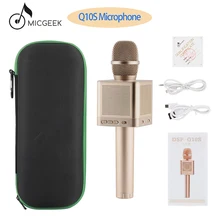 Original MicGeek Q10S Wireless Karaoke Microphone 2 1 Sound Track Dimensional Sound Voice Change 4 Speakers