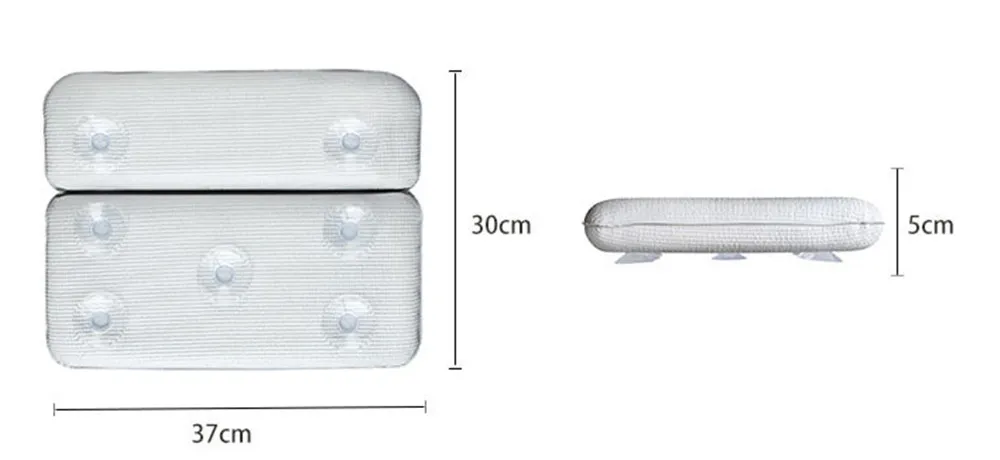 Подушка для ванны мягкая Нетоксичная ПВХ пена губка подушки для поддержки шеи Нескользящие присоски быстросохнущая Подушка голова шеи