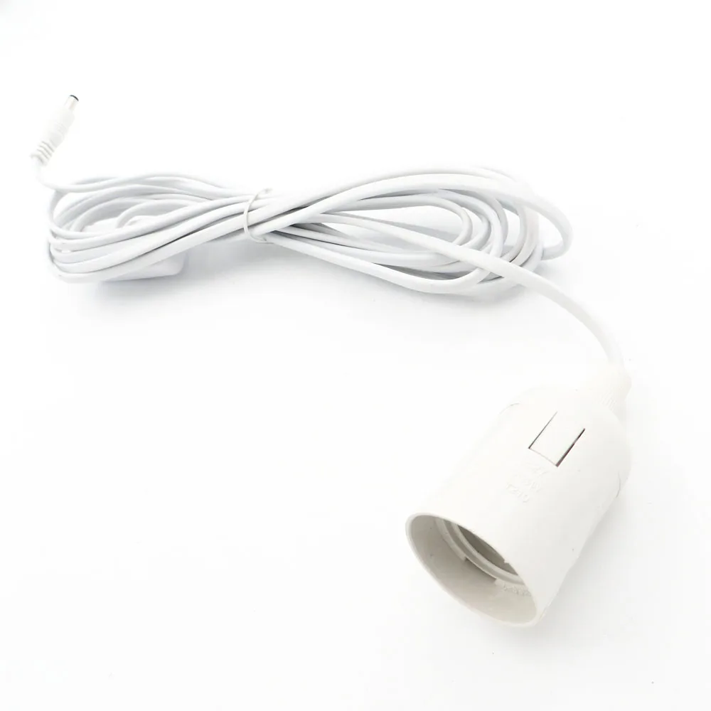 

1PC X E27 Lamp switch wire 5.5*2.1 Male Power Cord Cable for Pendant LED Bulb Hanglamp Suspension lamp holder 5M