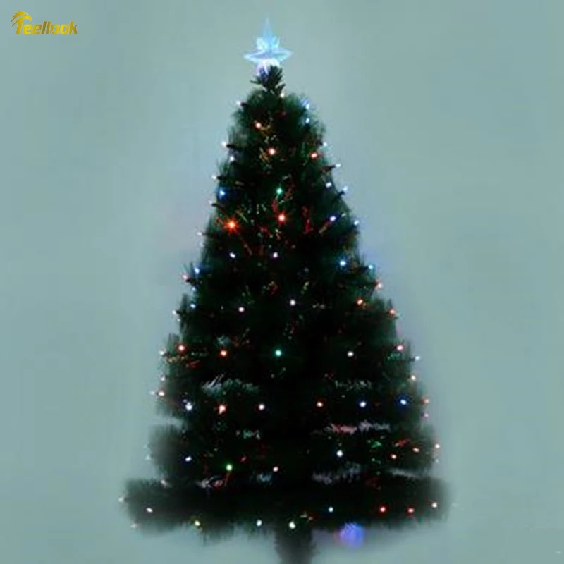 

Teellook 1.5M Green Full Colorful Pine Needle Christmas Tree Family Shopping Mall School Christmas Decorative Tree Supplies