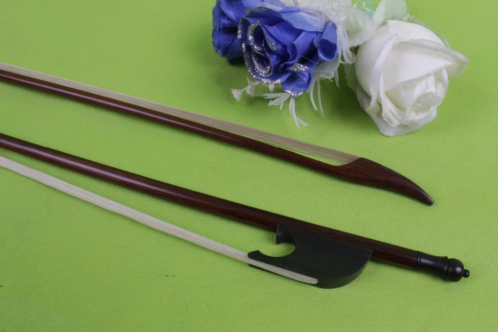 

1pcs 4/4 Violin Bow Baroque Style bone Frog Straight #2