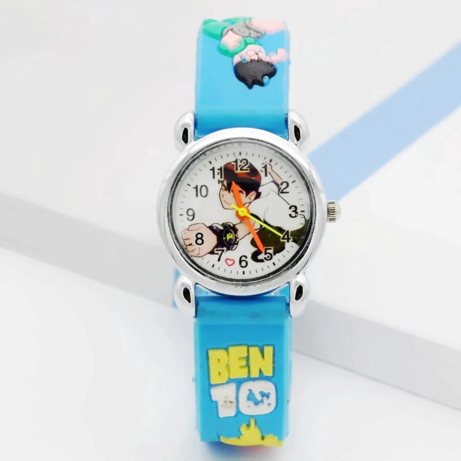 Детские часы 3D модные ben10 часы Для детей мальчиков подарок часы повседневные кварцевые наручные часы