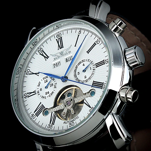 font b JARAGAR b font Full Calendar Tourbillon Auto Mechanical Mens Watches Top Brand Luxury