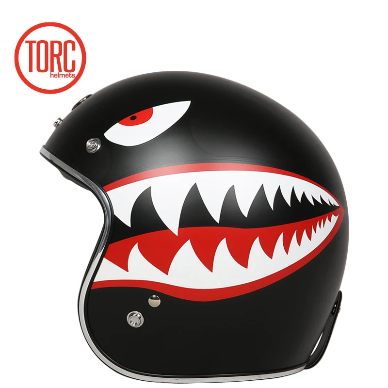 TORC T50, винтажный мотоциклетный шлем, 3/4, с открытым лицом, реактивный, ретро, мото шлемы, vespa стиль, мото Байкер, lucky 13 torc v537 route 66 DOT - Цвет: 22