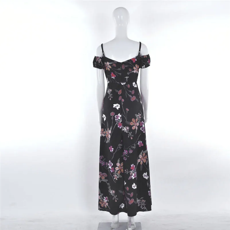 2018 HOT sell Dress summer beach dress Women Vintage Boho Long Maxi Evening Party black dress Floral Sundress robe femme J07#N (4)