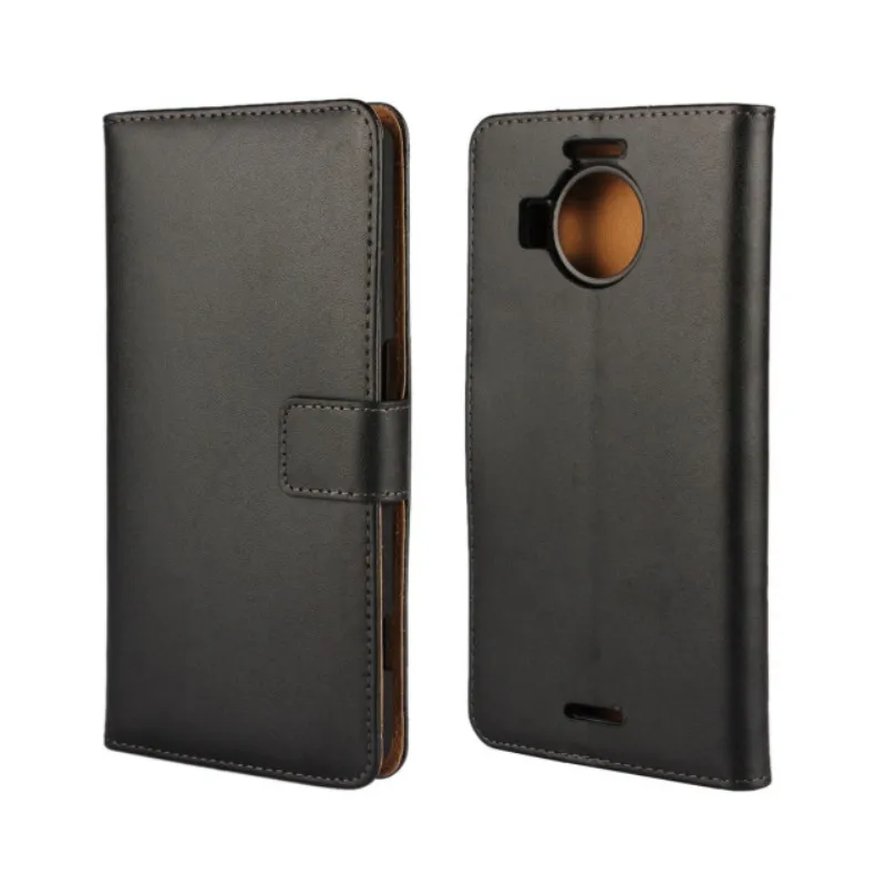 

High Quality Genuine Leather Wallet Cover Case For Microsoft Lumia 950 XL with Book Style Stand and Card Holder Phone Cover