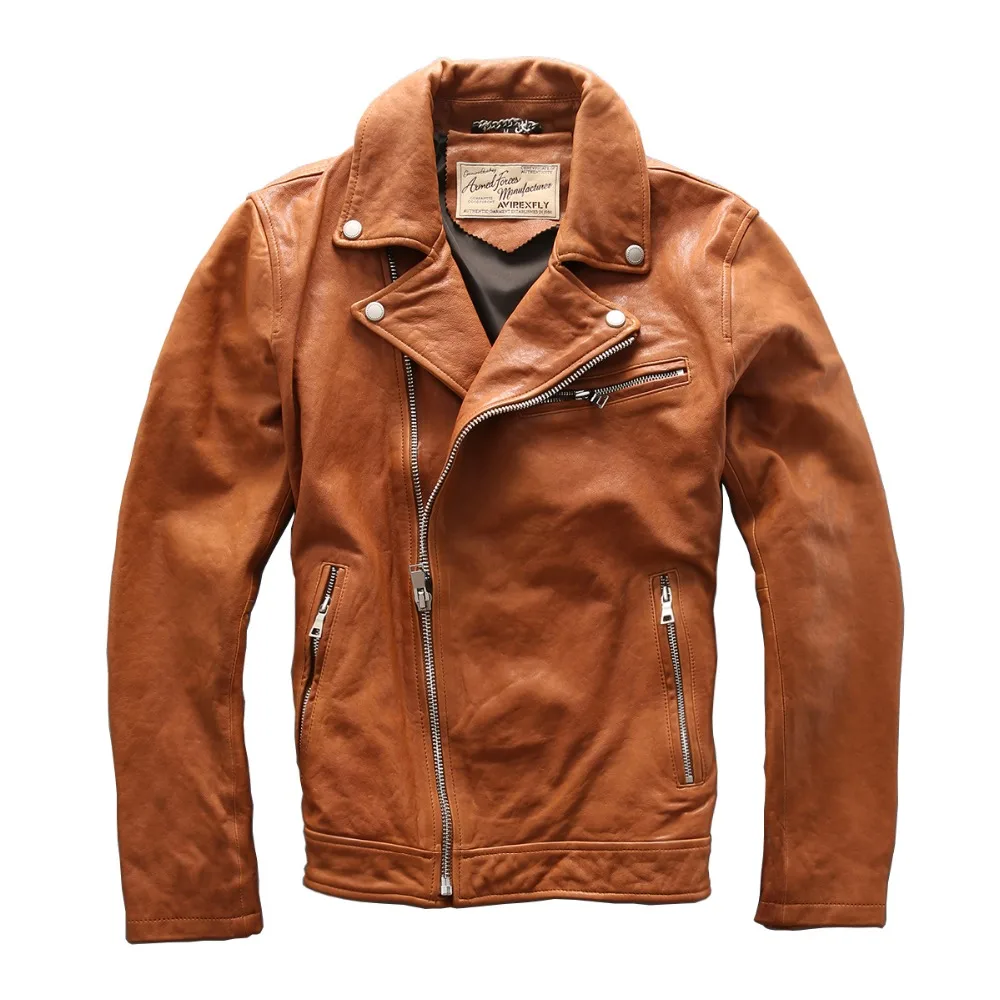 Harley Engel 2018 Neuen Mens Vintage Vollrindleder Kleidung Kurze Bauweise Rinds Motorrad Reiter Jacke Echte Ledermäntel Herrenbekleidung & Zubehör