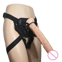 AMABOOM 26*4CM Super Long Strap On Dildo Soft Dildos Strap On Lesbian Realistic Penis With Suction Cup Strapon Harness Sex Toy