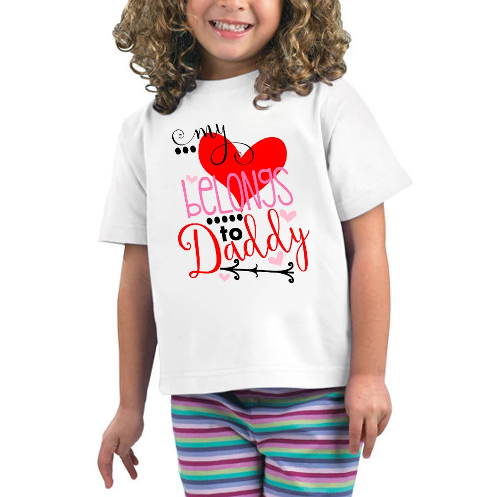 Heart day shirt me and daddy's valentine tee like father like daughter