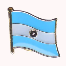 El Salvado одноконтактный 16 мм кнопкой бабочкой на подложке Нагрудный значок с флагом национальный флаг металлическая брошь MOQ50pcs