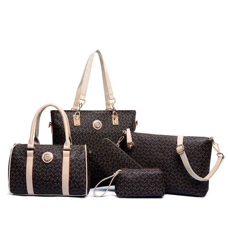 

Big Volume Female Lady Bags Set Brand Designer Shoulder Bags For Woman Soft PU Leather Bags Fashion Coffee Color Handbags